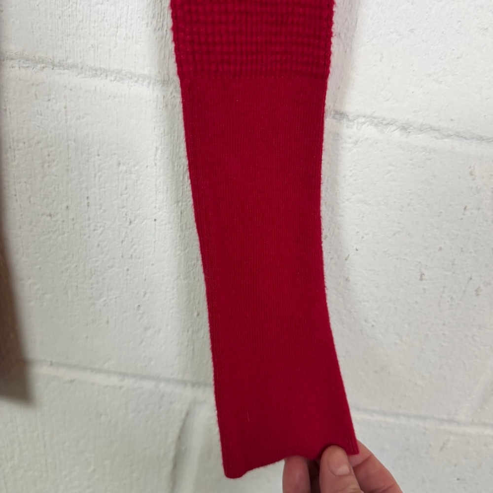 American Eagle Waffle Thermal Top Red Y2K 2010 Bella Swan Elena Gilbert M‎ - Picture 7 of 15